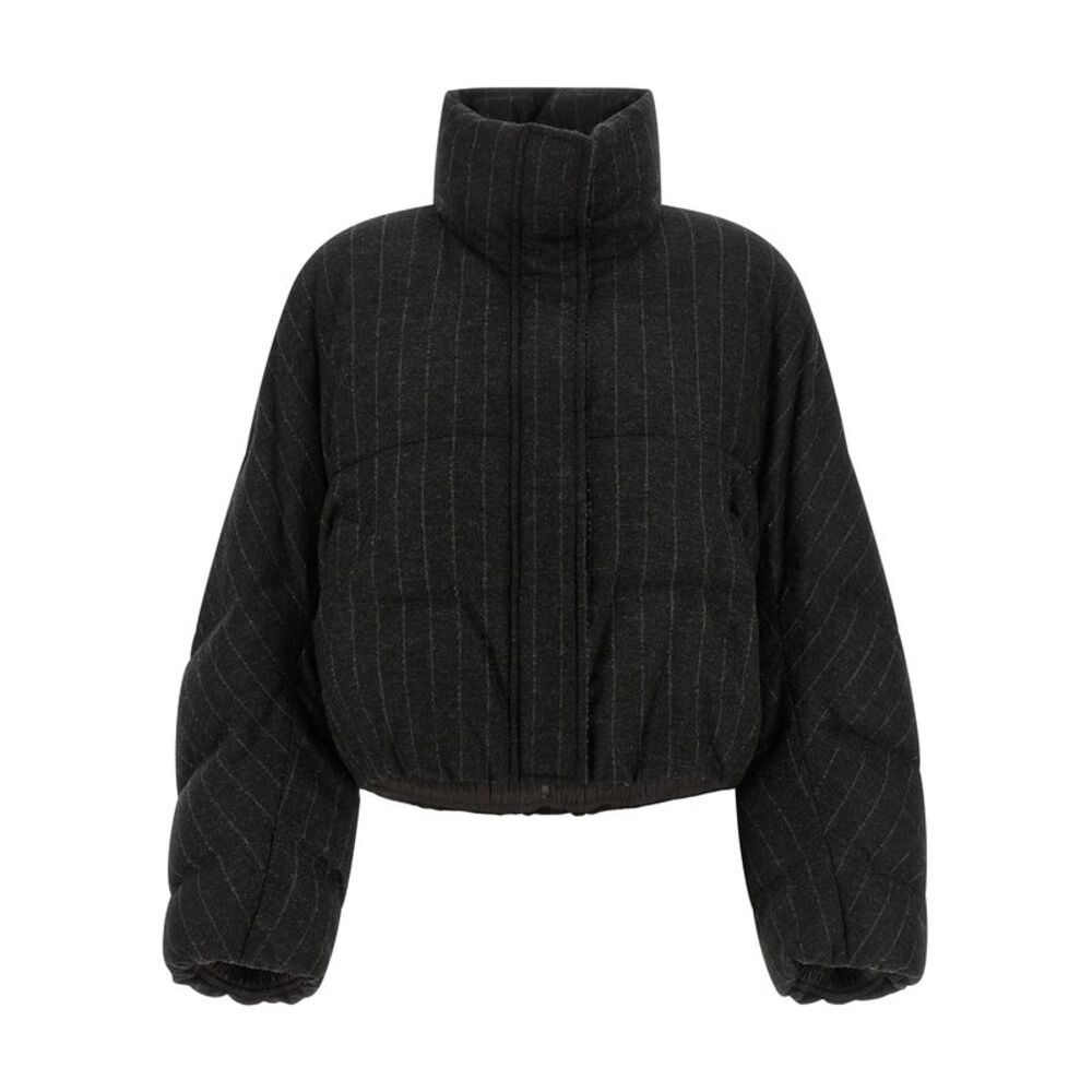 Brunello Cucinelli Gray Virgin Wool Full-Length Women's Jacket